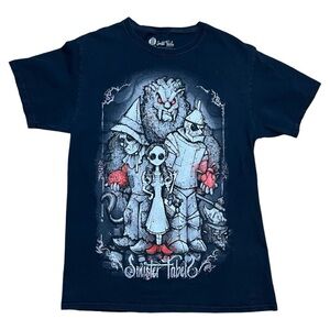 Sinister Fabels Wizard Of Oz Horror Graphic T-Shirt In Black Sz S